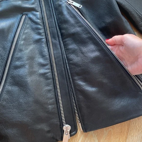 GAP Black Leather Jacket - Picture 5 of 11